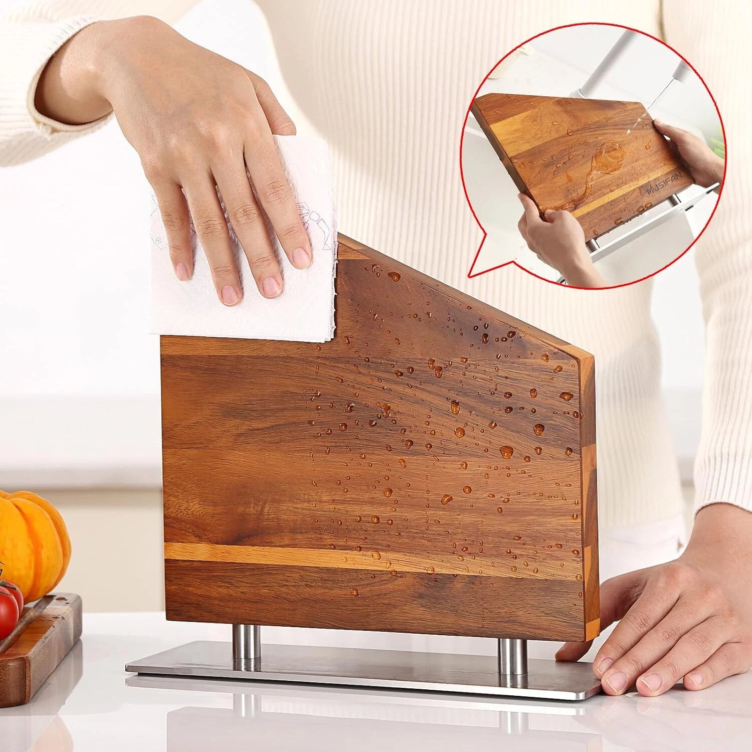 Magnetic knife block (without knife), magnetic universal holder, knife holder 07FC0E-D4 - KOEEK
