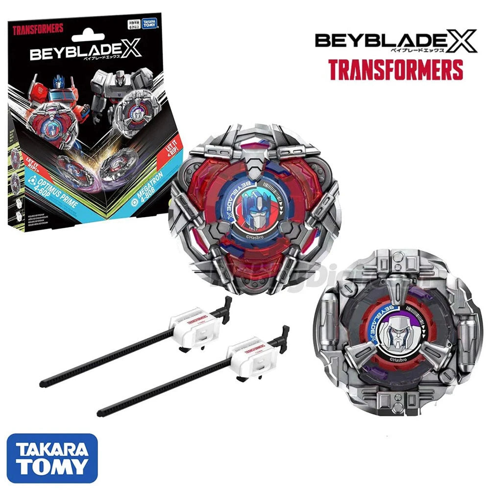 TAKARA TOMY Optimus Prime 4-60P vs Megatron 4-80B Beyblade X Transformers 2 Pack TAKARA - KOEEK