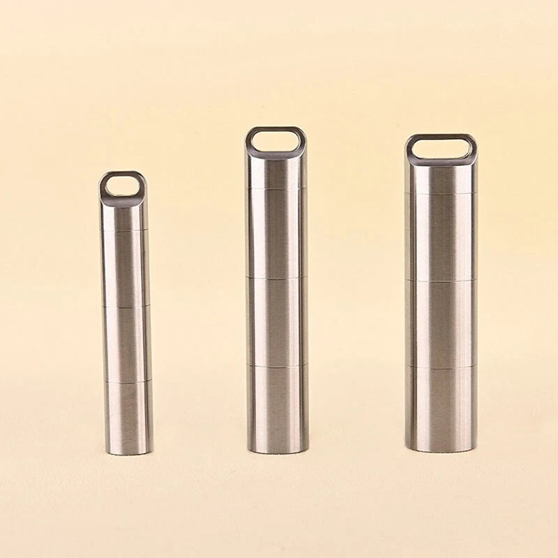 Waterproof Subpackage Pill Case Sealed Container Survival Box Key chain Outdoor 07FC0E-D4 - KOEEK