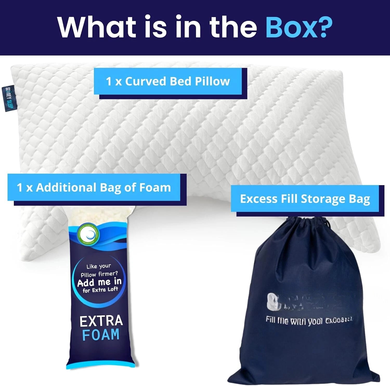 Sleep pillow (for side and back sleepers) - relieves neck and shoulder pain 07FC0E-D4 - KOEEK