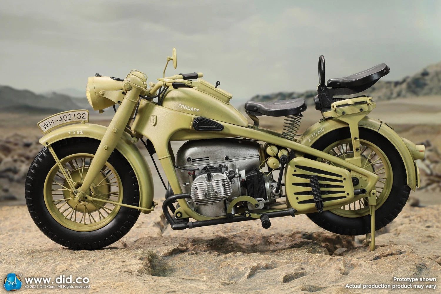 DID E60075Y 1/6 Motor Tricycle Motorcycle Model KS750 Yellow Color INSTOCK DID - KOEEK