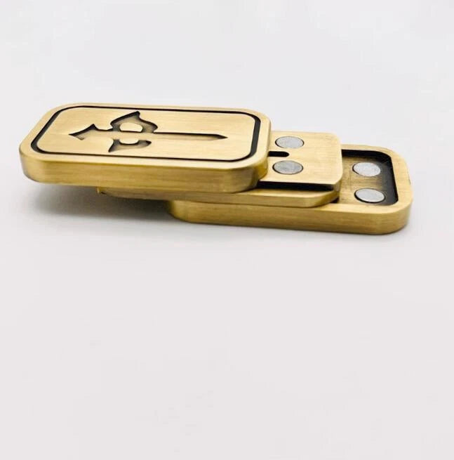 EDC Small Zinc Alloy Three Layer Push Slider Metal Hand Fidget Depression Toy 07FC0E-D4 - KOEEK