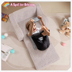Kids Chairs for Toddler, 2-in-1 Toddler Soft Sherpa Couch Fold Out, Convertible 07FC0E-D4 - KOEEK