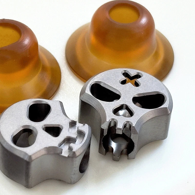 EDC Titanium + Ultem PEI Knife Lanyard Bead Pendant Parachute Cord DIY Keychain- 07FC0E-D4 - KOEEK