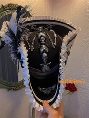 Pirates of the Caribbean Gothic Retro Lace Headgear Cosplay Adjustable Hat Prop 07FC0E-D4 - KOEEK