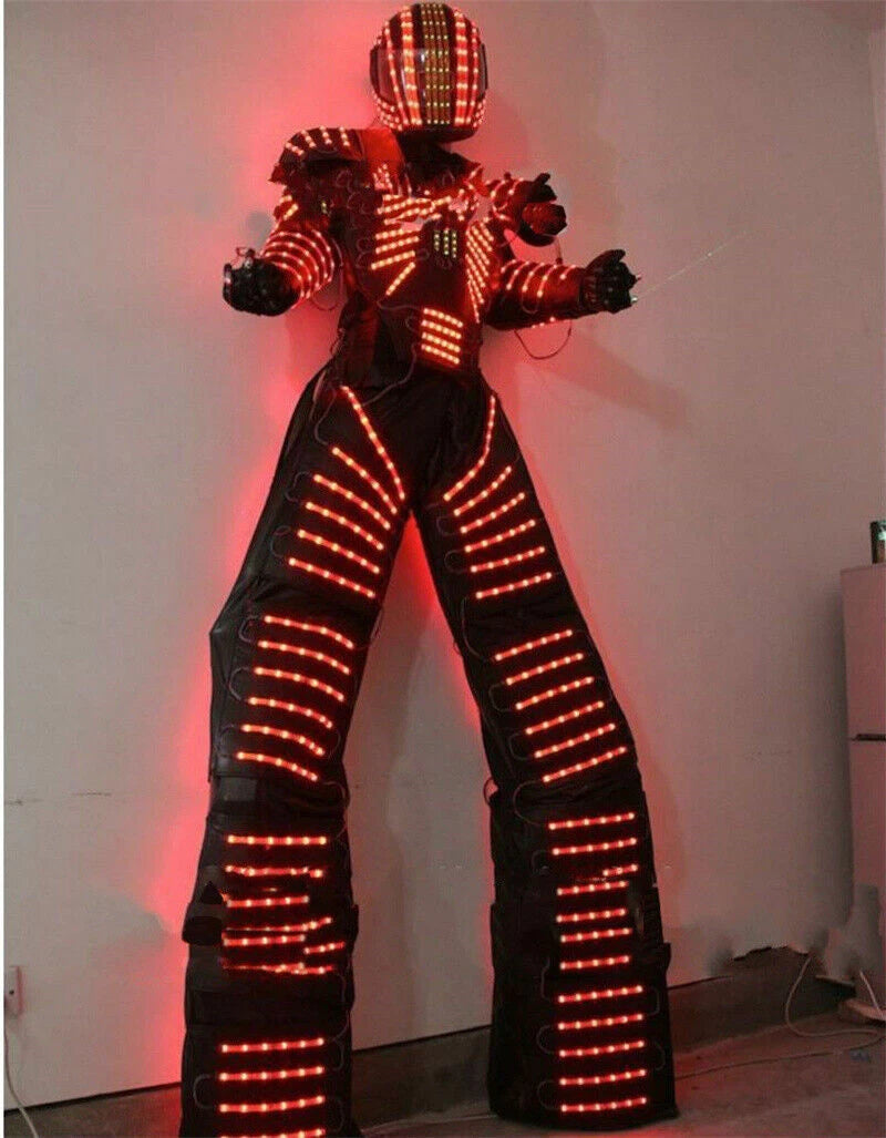 7 Color LED Change Robot Costume Clothing Suit Illuminated Dance Remote Control 07FC0E-D4 - KOEEK