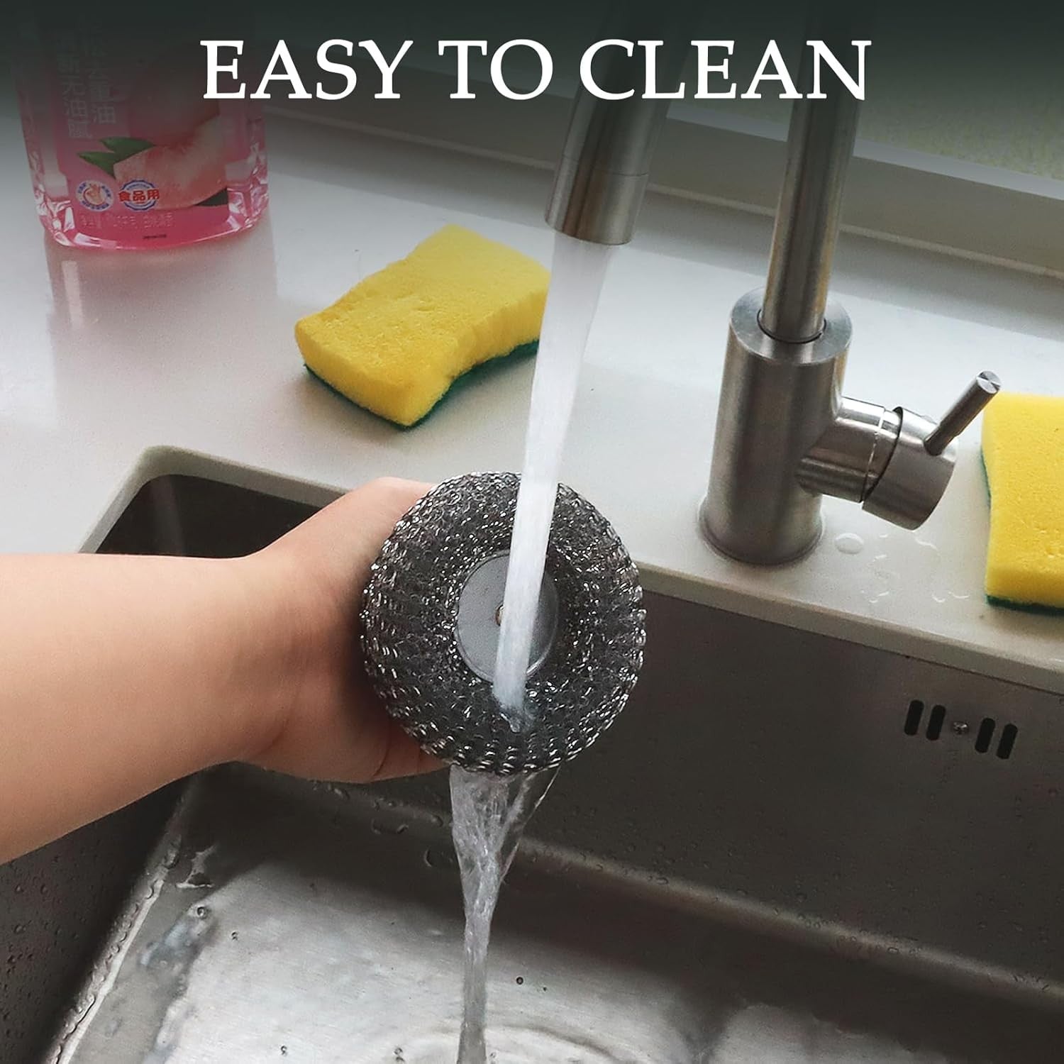 new 2 Pack Stainless Steel Wool Scrubber, Scrubbing Scouring Pad, Wool... 07FC0E-D4 - KOEEK