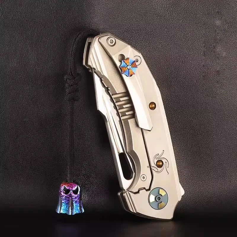 Zirconium Ghost Beads EDC Knife Lanyard Bead Paracord Necklace Pendant DIY Beads 07FC0E-D4 - KOEEK