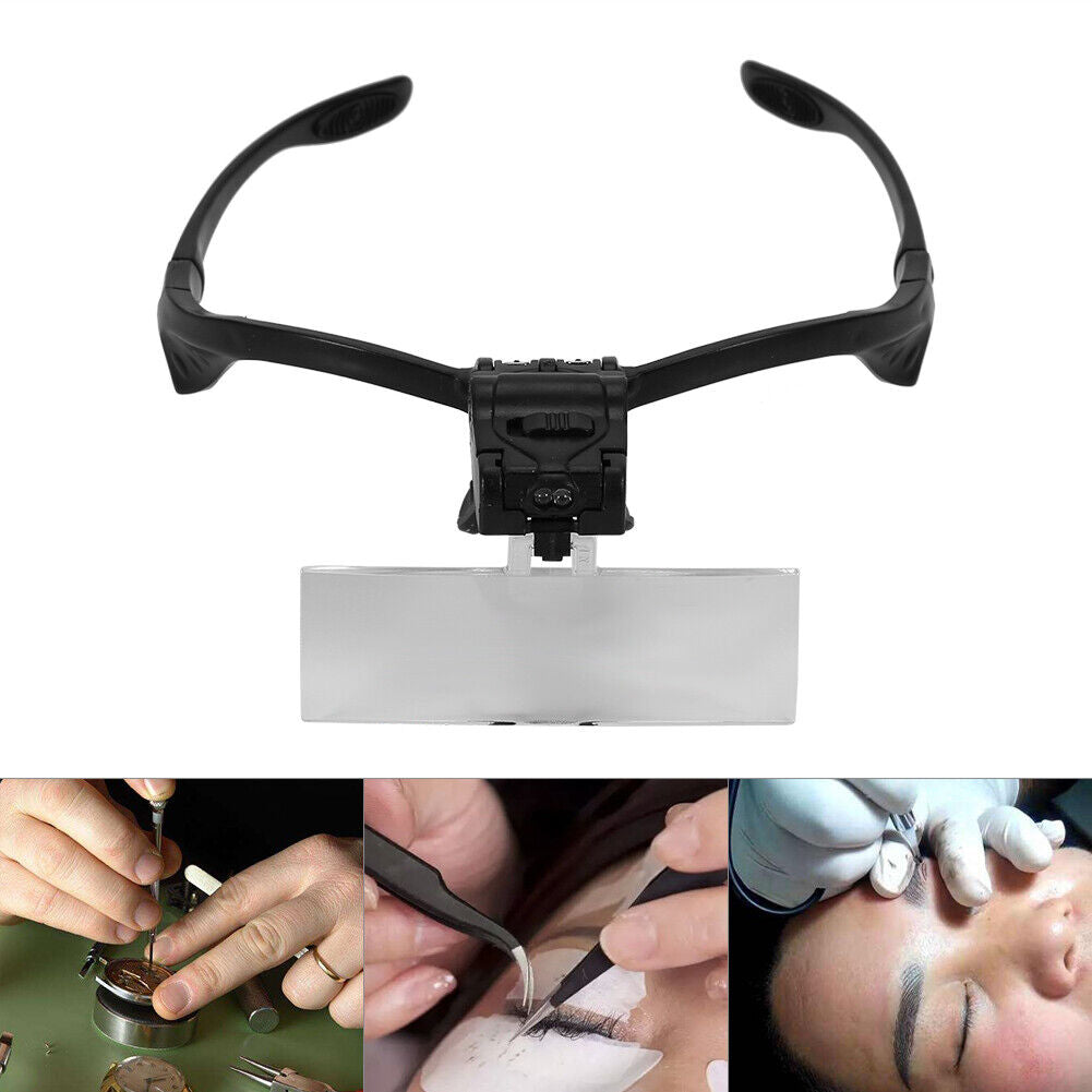 new Head Illuminated Magnifying Loupe Jeweler Watch Repair Extension Magnifier HGF koeek - KOEEK