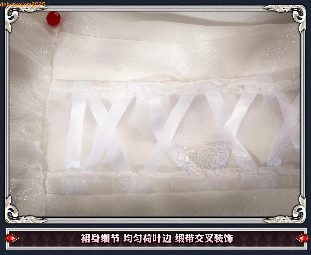Identity V Mary Bloody Queen Cosplay Costumes Women Girl White Dress Halloween 07FC0E-D4 - KOEEK