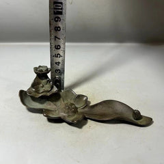 Antique Patina Lotus Backflow Incense Burner Creative Aromatherapy Base Decor 07FC0E-D4 - KOEEK