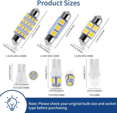 new 42 Pieces Interior Car Lights, Super Bright White Dome Map Tail Cab Lights... 07FC0E-D4 - KOEEK