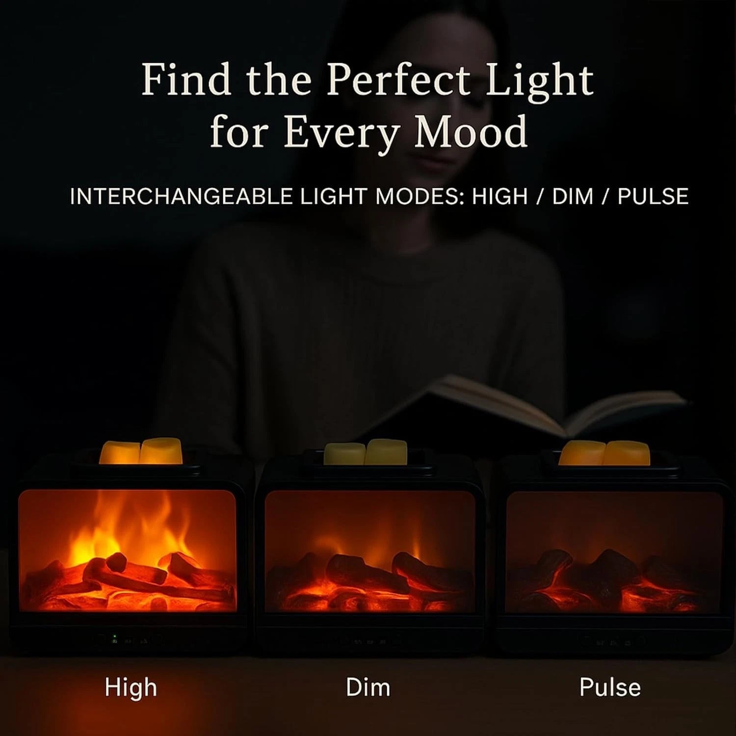 Dynamic Flame Fireplace Electric Wax Melting Heater PTC Heating Plate 07FC0E-D4 - KOEEK
