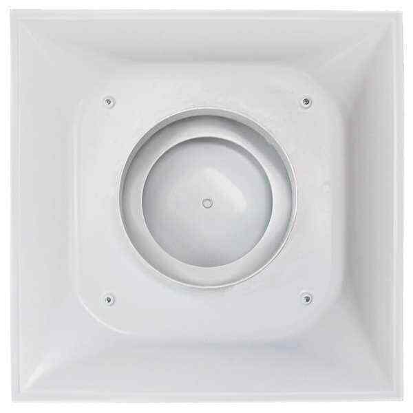 new American Louver Str-Pq-10W 10 In Square Square Plaque Ceiling Diffuser, White koeek - KOEEK