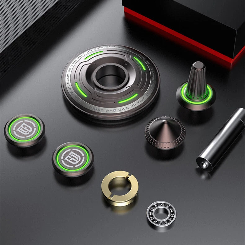 Metal Luminous UFO Hand Spinner Creative EDC Fingertip Gyro Adult Antistress Toy 07FC0E-D4 - KOEEK