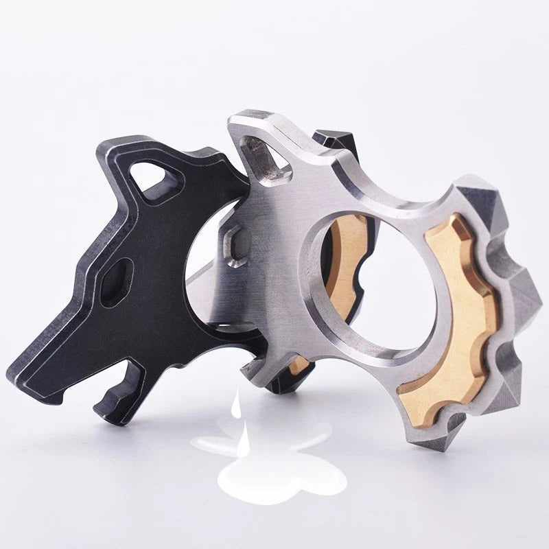 Stainless steel - Titanium alloy Wolf EDC Tool Screwdriver - Brass inlay 07FC0E-D4 - KOEEK