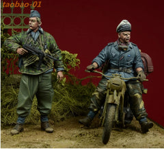 1:35 resin figures model kit WW II  German soldiers 2 man（No motorcycle）GK3520 07FC0E-D4 - KOEEK