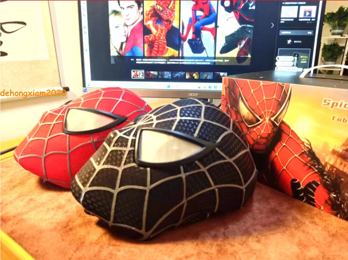 Spider-Man Mask Peter Parker Wearable Mask Cosplay ABS 60CM Prop  Halloween 07FC0E-D4 - KOEEK