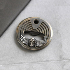 EDC Portable Retro Brass Skull Bottle Opener Necklace Bead Keychain Pendant Tool 07FC0E-D4 - KOEEK