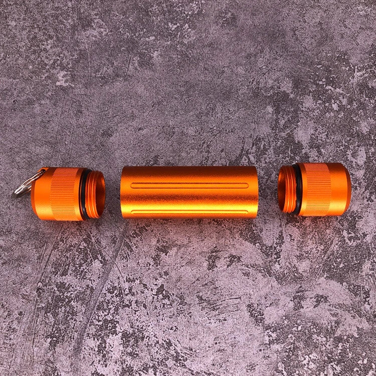Outdoor EDC Aluminium Alloy Waterproof Case Pill Box Keychain Pendant Storage 07FC0E-D4 - KOEEK