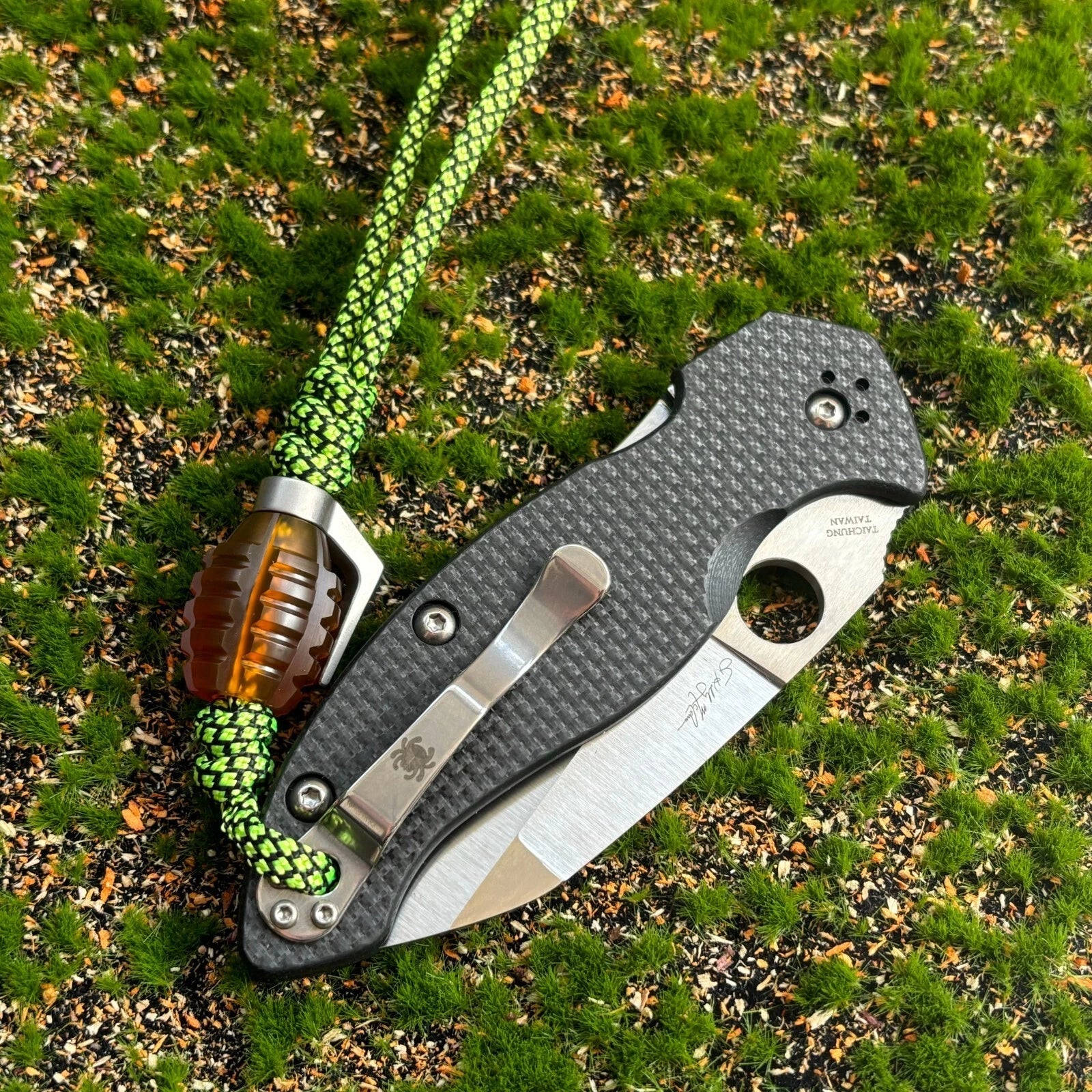 Titanium Ultem PEI Knife Lanyard Bead Paracord Pendant EDC Keychain Charm DIY 07FC0E-D4 - KOEEK
