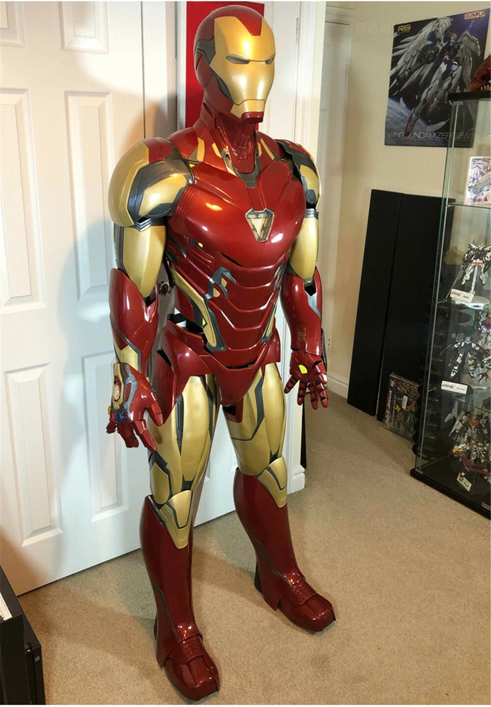 Iron Man Armor COS Wearable Suit EVA White Model Props  Suit Wearable Handmade 07FC0E-D4 - KOEEK