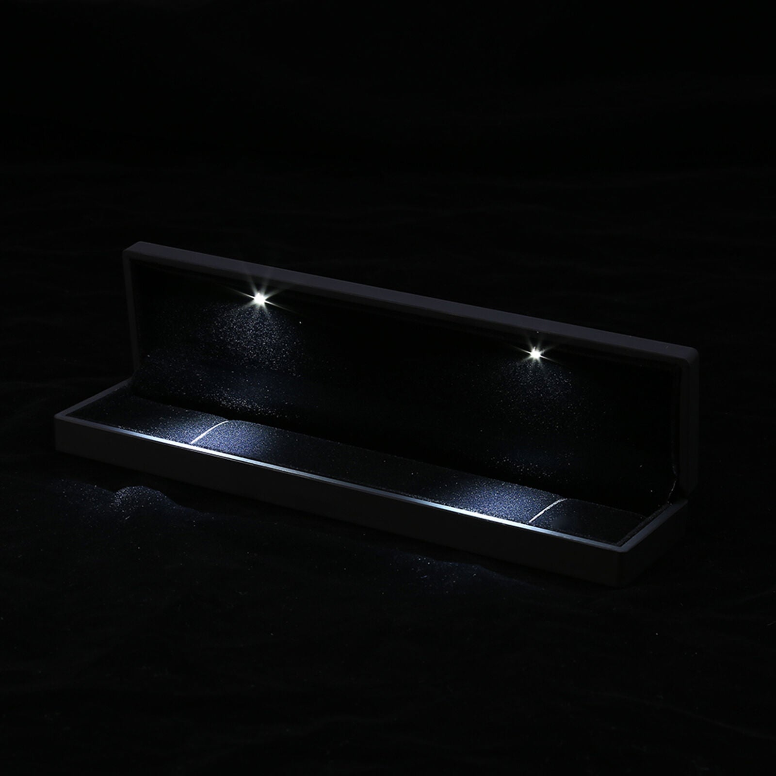 new (Necklace Box)LED Lighted Necklace Long Chain Wedding Jewelry Display Case koeek - KOEEK