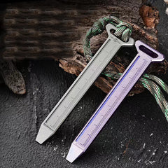 Outdoor Titanium Alloy Scale 90MM Metric Ruler Construction Site EDC Multi Tools 07FC0E-D4 - KOEEK