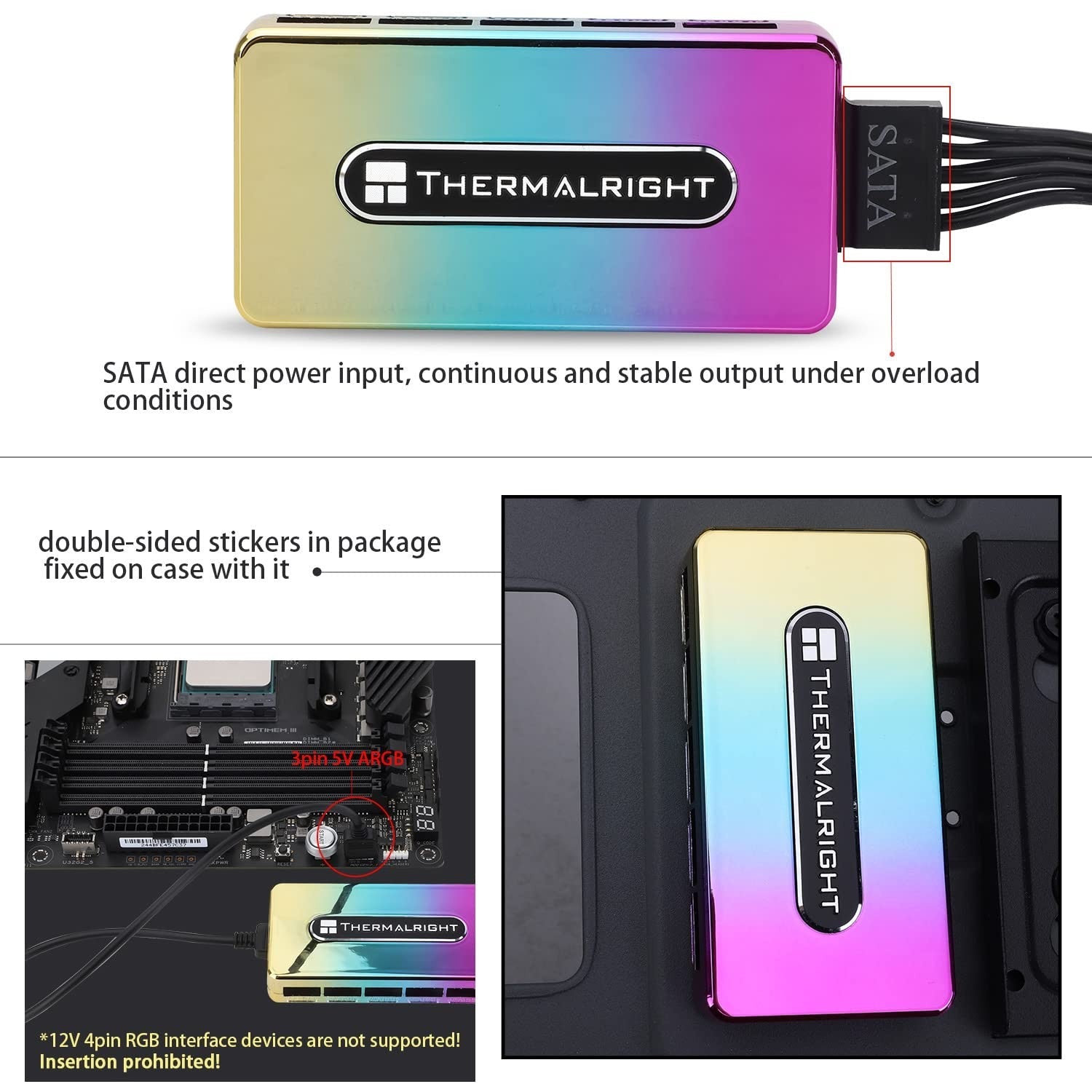 new Thermalright Integrated ARGB Fan Hub, 10-Port 3 Pin PC Controller, 5V... THERMALRIGHT - KOEEK