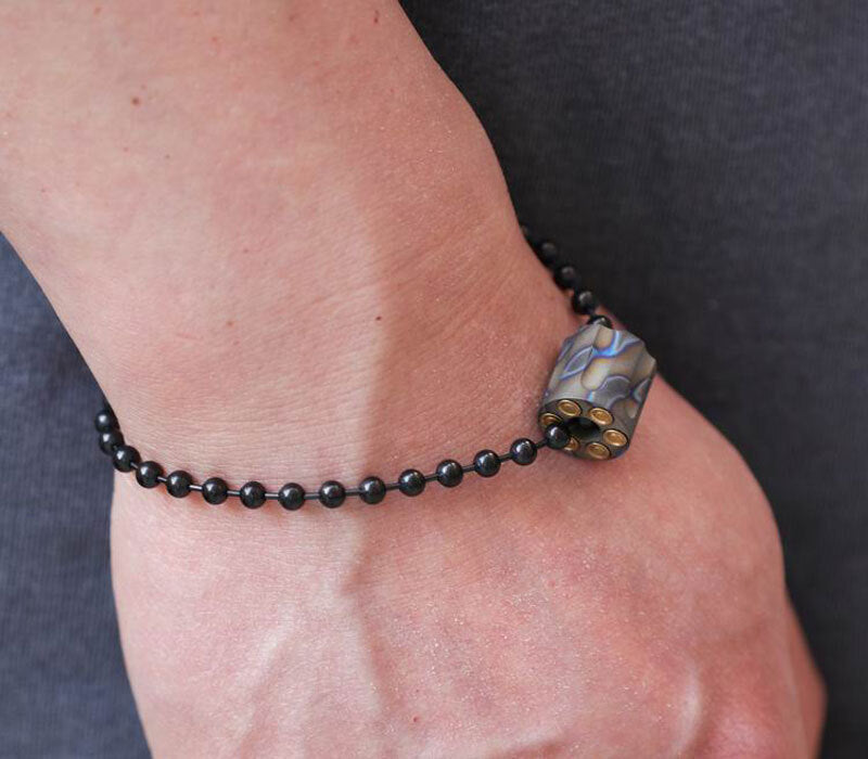 EDC Titanium Alloy Pendant Shaped Lanyard Knife Bead Paracord Pendant Detachable 07FC0E-D4 - KOEEK