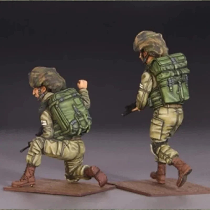 1/35 Resin Model Kit IDF Mechanized Infantry 2 Figures Unassembled Unpainted 07FC0E-D4 - KOEEK