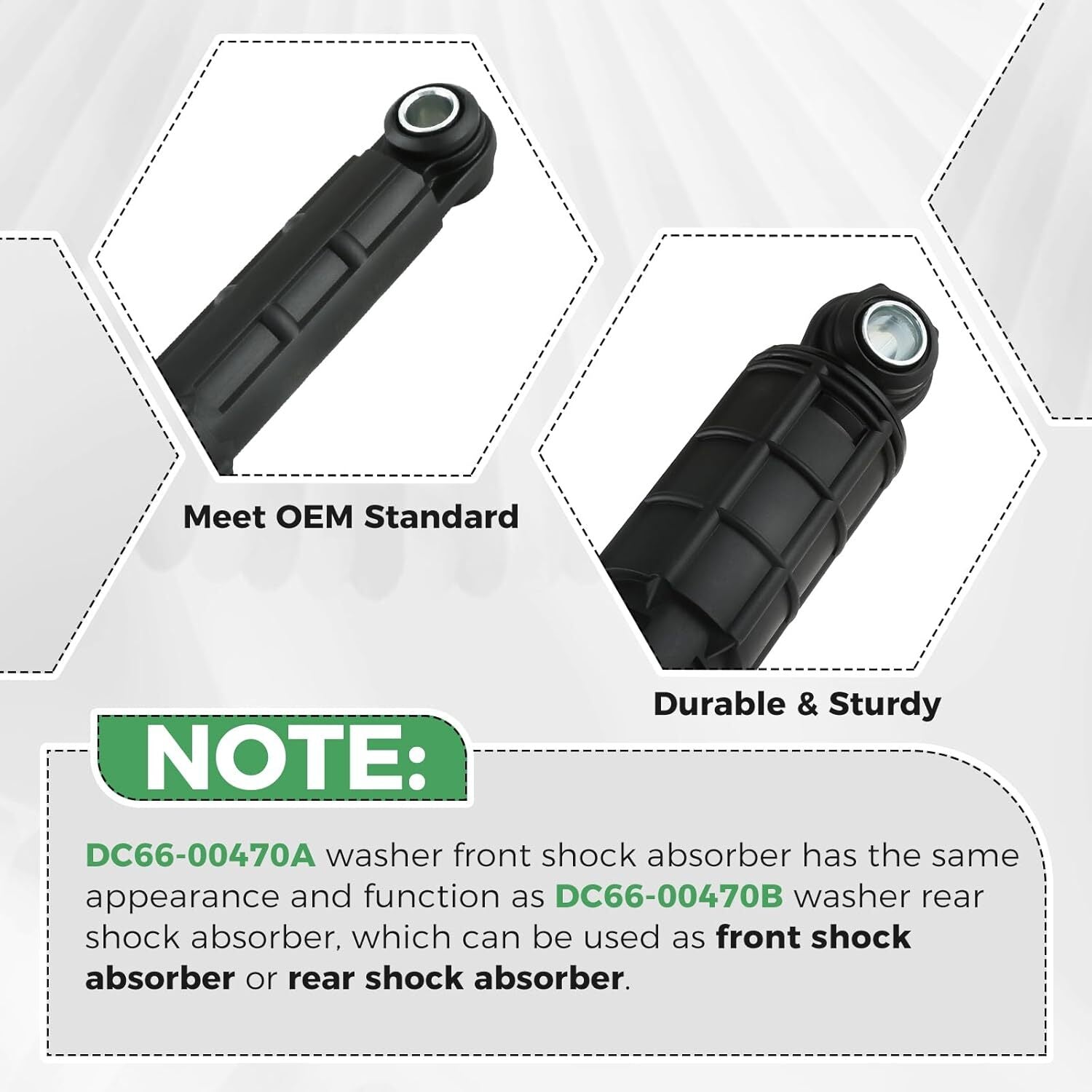 new 4 Pack DC66-00470A Washer Shock Absorbers Set Compatible with Samsung Front... 07FC0E-D4 - KOEEK