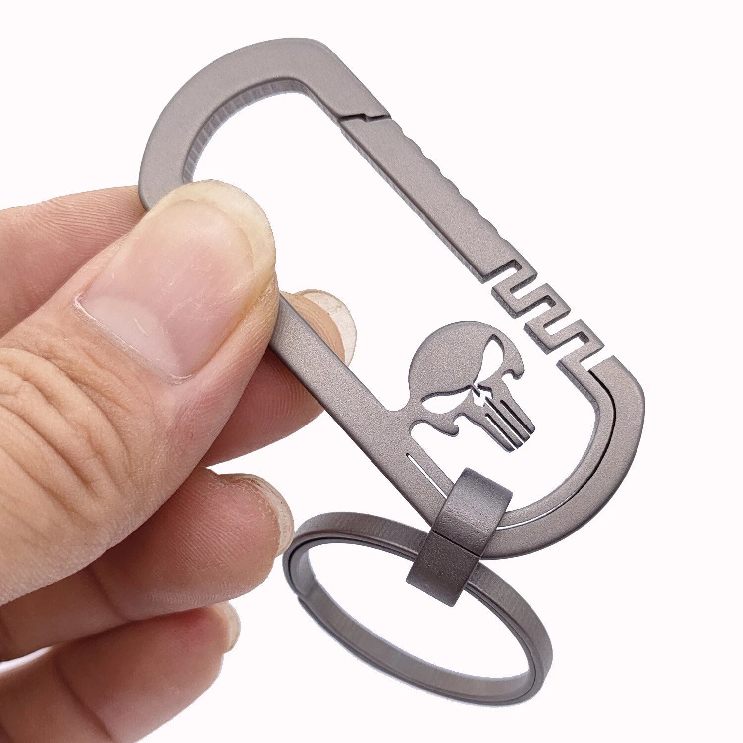 Titanium Alloy Skull Quick Release Hanging Buckle Car Keychain Key Ring EDC Gift 07FC0E-D4 - KOEEK