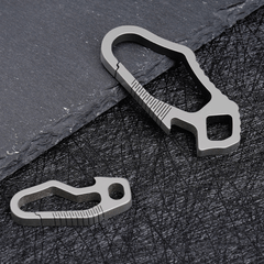 EDC Titanium CNC Belt Keychain Carabiner Strong Spring with Bottle Opener 07FC0E-D4 - KOEEK