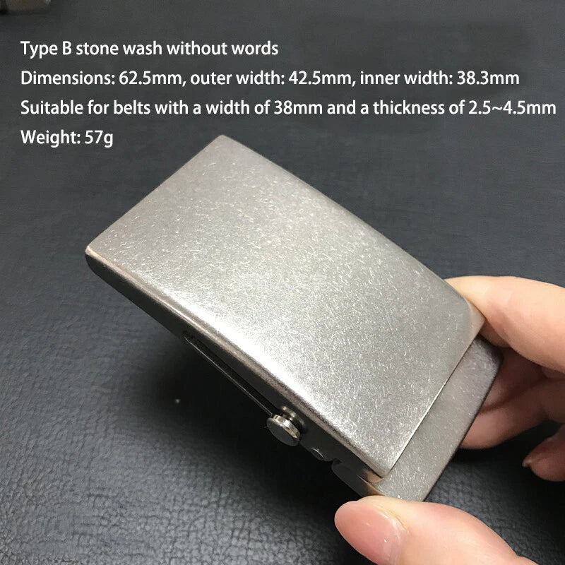 Titanium Alloy Men's Belt Buckle Automatic Roller Buckle Waist Strap Head Gifts 07FC0E-D4 - KOEEK