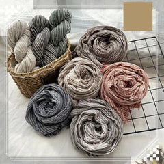 Cotton Linen Scarf Striped Scarves Unisex Men's Shawl Scarf Headwraps 9 Colors 07FC0E-D4 - KOEEK