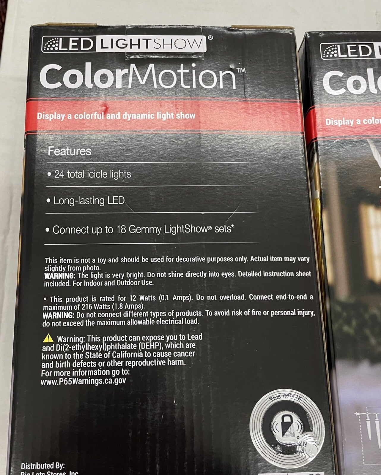 2 Sets Gemmy LightShow ColorMotion 24-Light Multi-Color Icicle LED String Light GEMMY - KOEEK