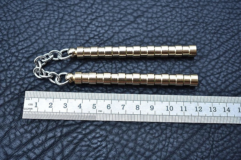 Brass Begleri Fidget Nunchakus Finger Piece Exercise Paracord Worry Bead Toys 07FC0E-D4 - KOEEK