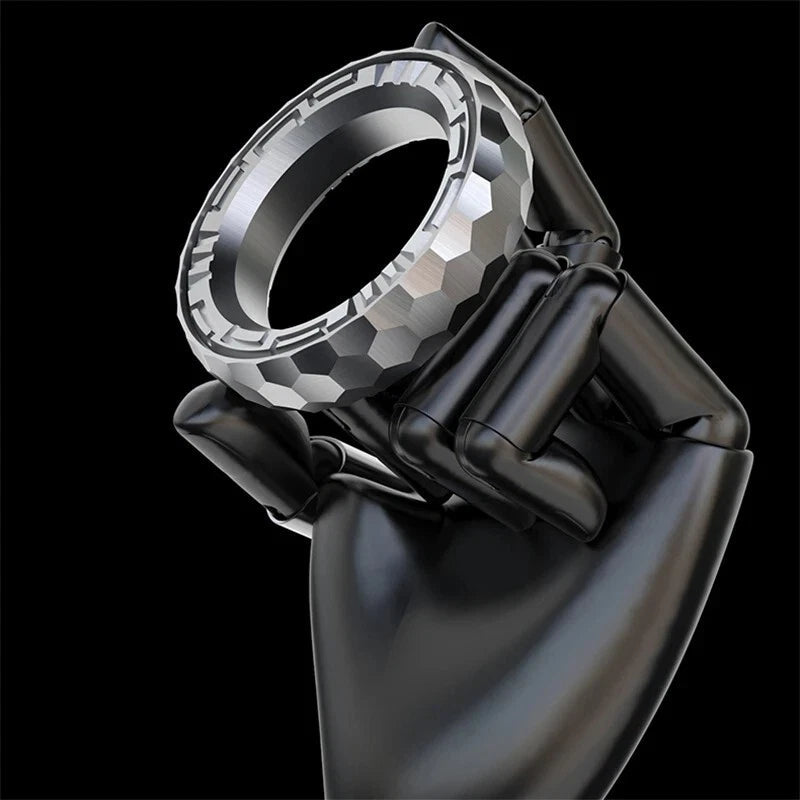 1PC Novel Irregular Fidget Ring EDC Stainless Steel Fidget Toy Stress Relief Toy 07FC0E-D4 - KOEEK