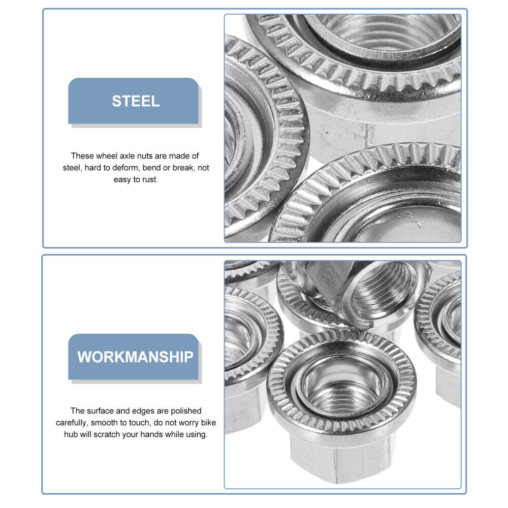 nye 10 stk hjulmuttere hjulmuttere sykkeldeler for reparasjon av sykkelbytte
