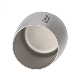 Titanium Water Cup Outdoor Camping Hiking Double Wall Tea Pot Coffee Mug 120ml 07FC0E-D4 - KOEEK