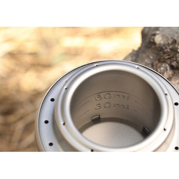 Titanium Cooking Picnic Alcohol Stove Burner Camping Mini Alcohol Stove Portable 07FC0E-D4 - KOEEK