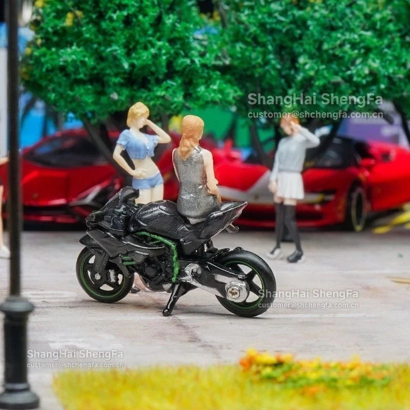 1/64 Kawasaki H2R Diecast Miniature Motorcycle Model Static Display Desktop 07FC0E-D4 - KOEEK