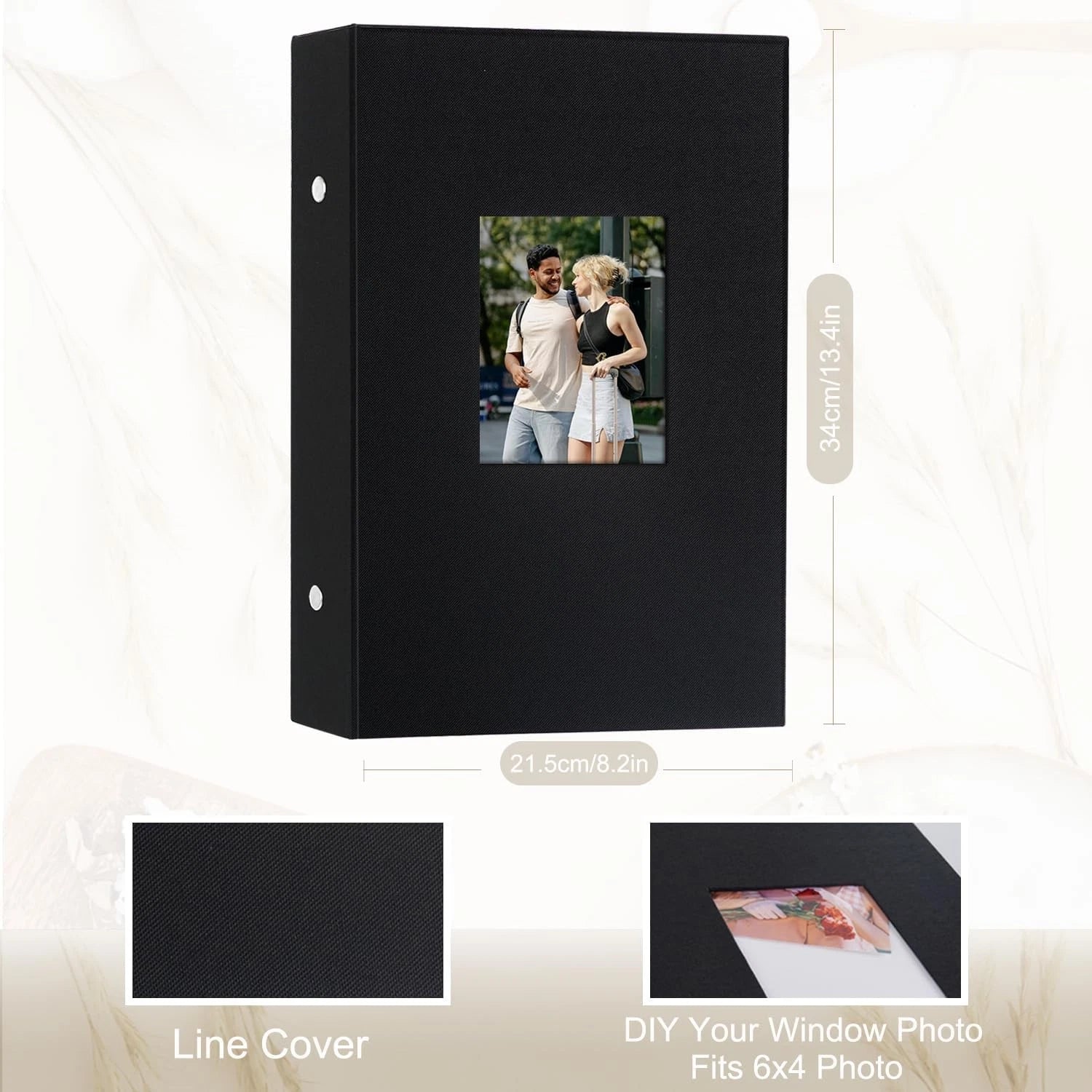 Fabric Photo Album 4x6 300 Large Capacity Family Wedding Anniversary 07FC0E-D4 - KOEEK