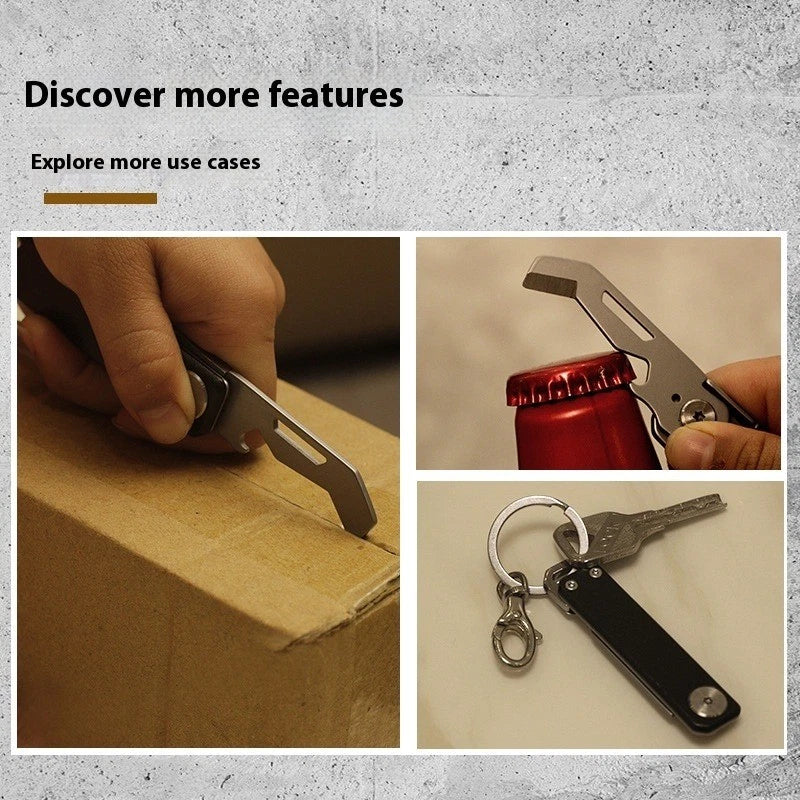 440 Stainless Steel EDC Multi Tool Hook Pry Bar Compact Durable 07FC0E-D4 - KOEEK