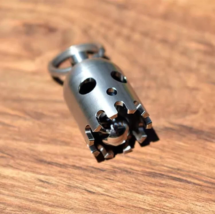 Stainless Steel Pendant Ghost Bell Wind Chime Knife Bead DIY Accessories EDC 07FC0E-D4 - KOEEK