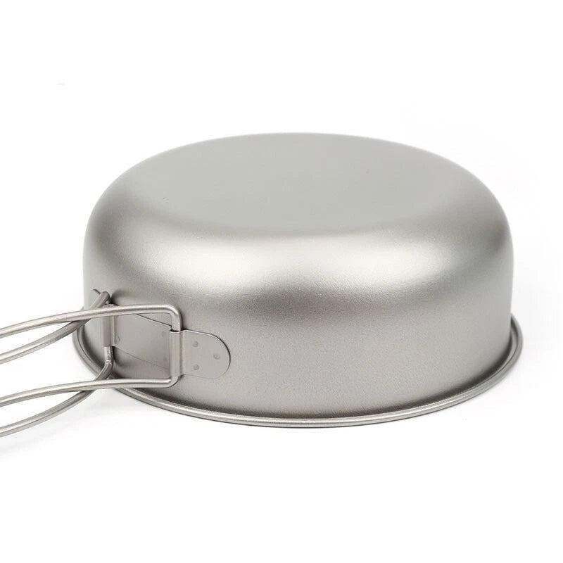 Pure Titanium Foldable Bowl Portable Camping Travel Tableware Scalded Frying Pan 07FC0E-D4 - KOEEK