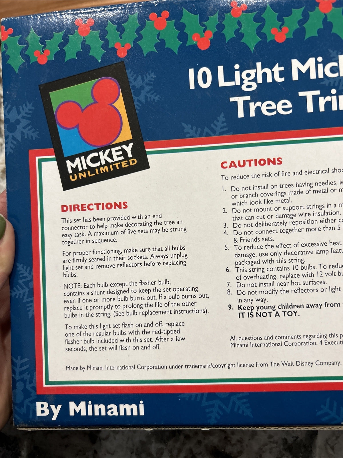 Disney Christmas Tree String Lights Mickey Mouse Goofy Donald  NIB DISNEY - KOEEK