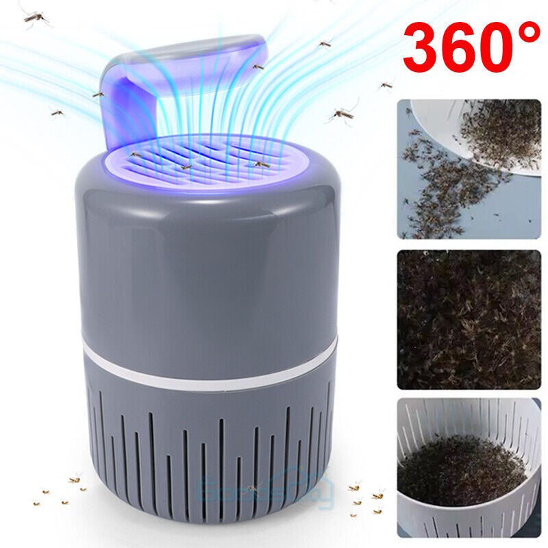 ny 360° elektrisk fluesapper Myggbug Insektdreper LED-lysfelle Skadedyrkontroll