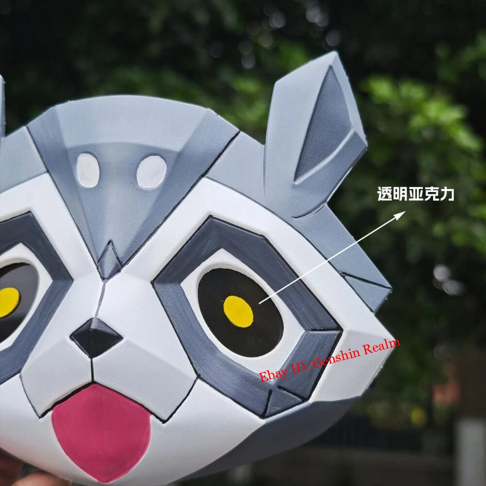 Anime Honkai: Star Rail Stelle Cosplay Raccoon’s Acolyte Mask Prop Collectible 07FC0E-D4 - KOEEK